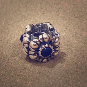 Pandora Flower Charm Blue September Birth Month 💙